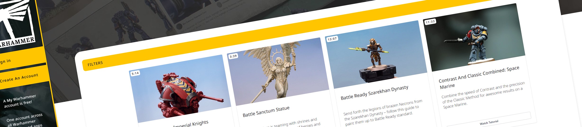 screenshot of redesigned citadel colour website