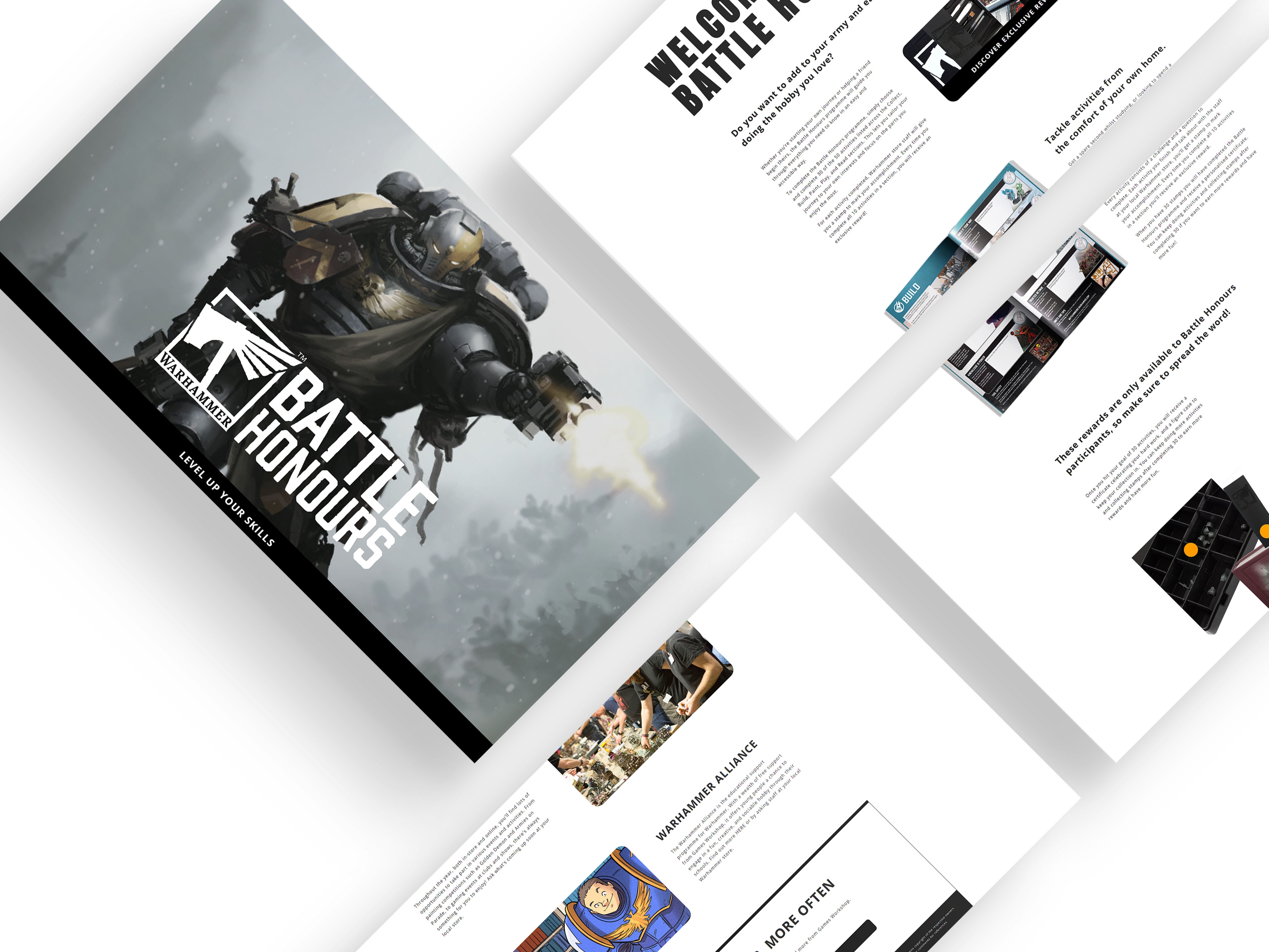 mockup of Battle Honours redesigned website