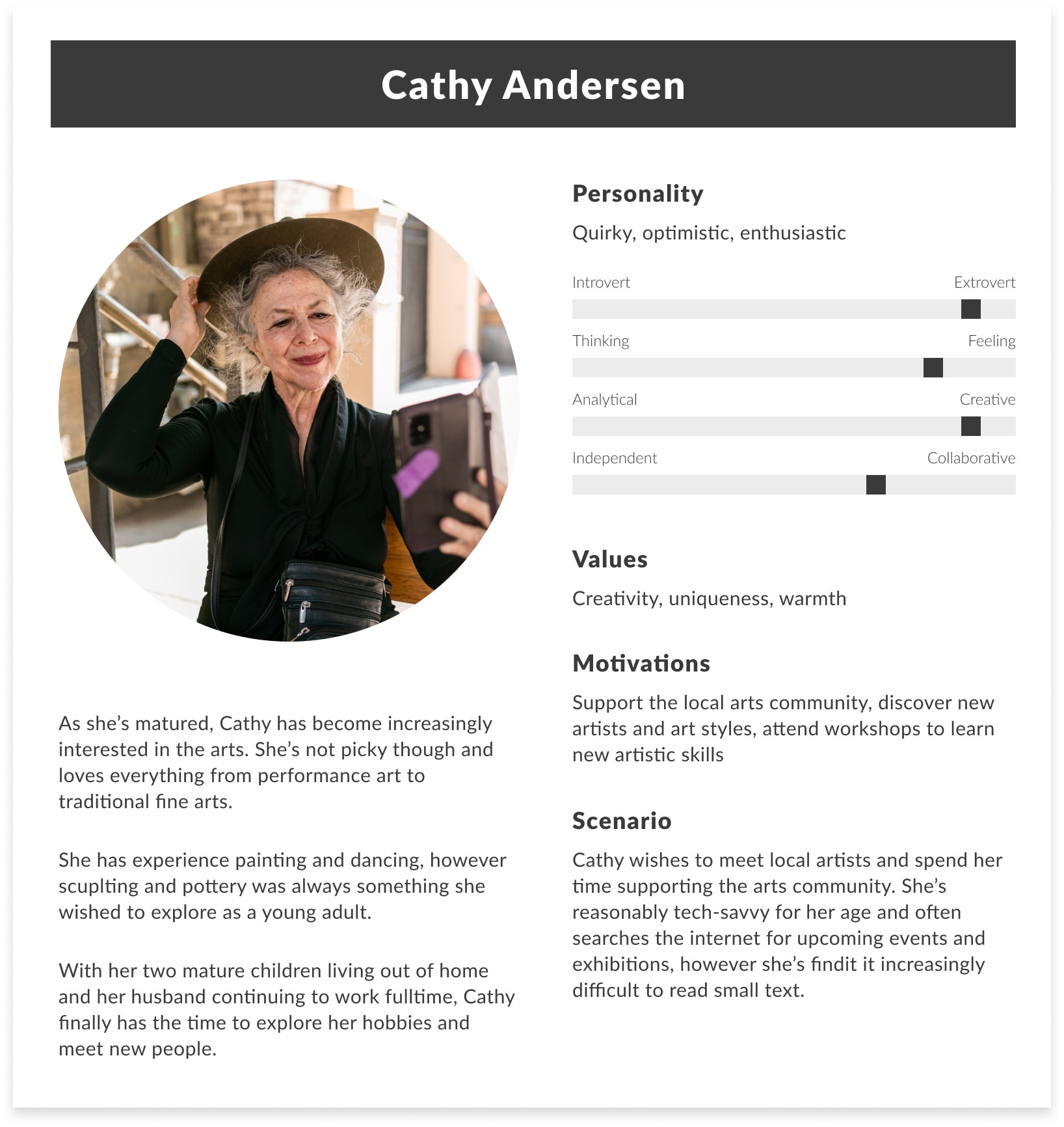 Cathy Andersen persona