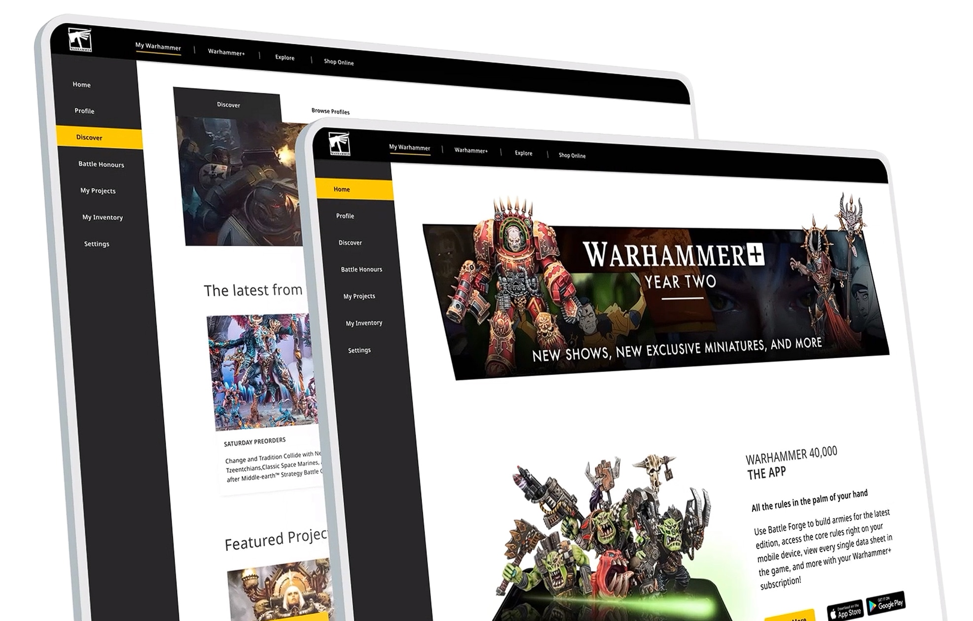 mockup of final website design